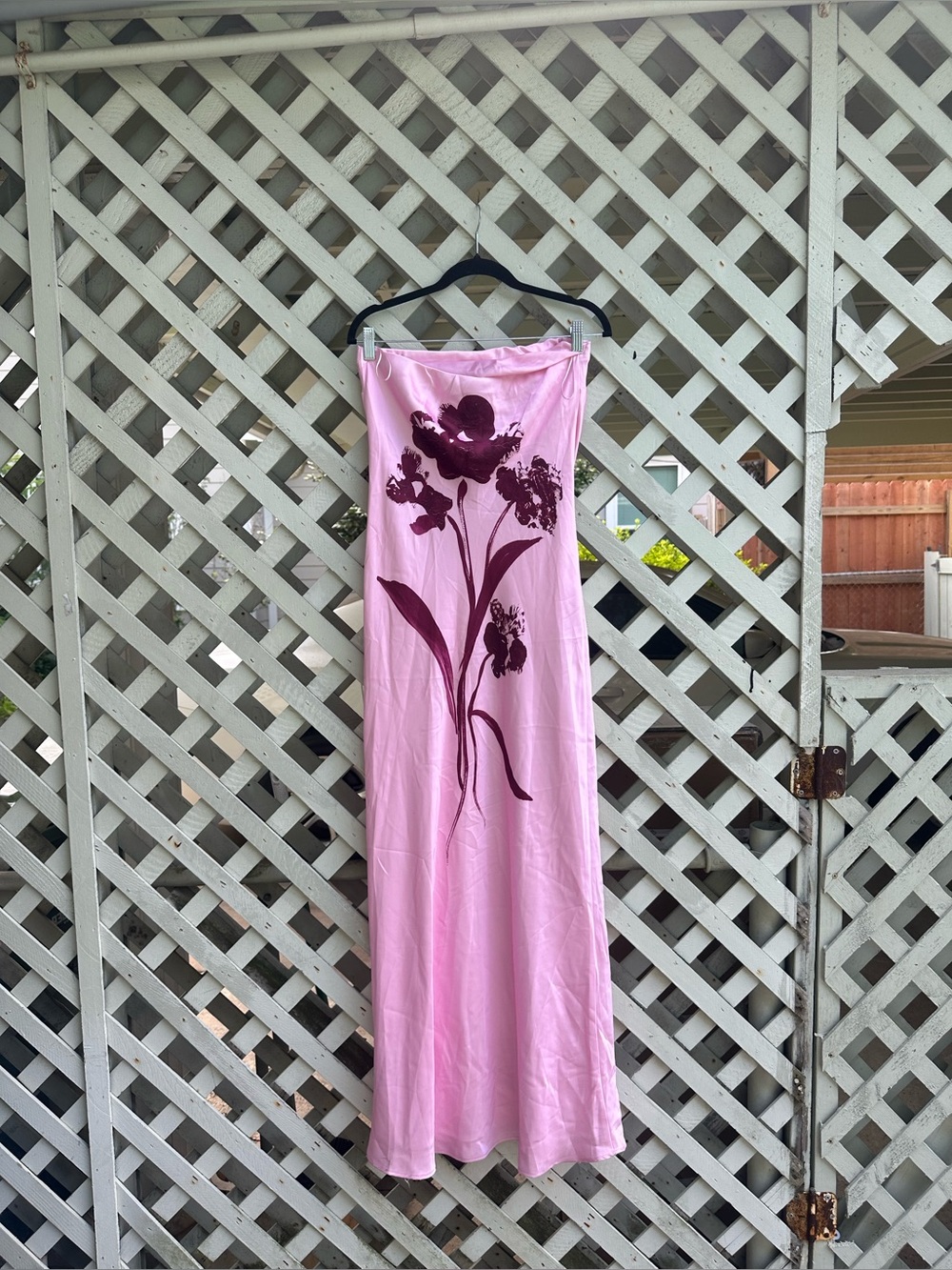 Anthropologie Strapless Satin Maxi Slip Dress - Picture 5 of 6